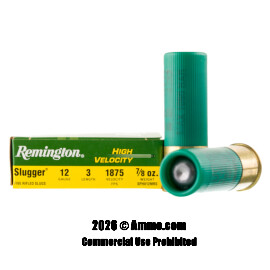 Remington 12 Gauge Ammo - 250 Rounds of 7/8 oz. Rifled Slug Ammunition