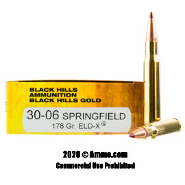 Image of Black Hills Gold 30-06 Ammo - 20 Rounds of 178 Grain ELD-X Ammunition