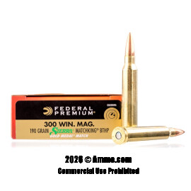 Image of Federal Gold Medal 300 Win Mag Ammo - 200 Rounds of 190 Grain HPBT Ammunition
