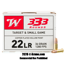 Image of Winchester 22 LR Ammo - 333 Rounds of 36 Grain CPHP Ammunition