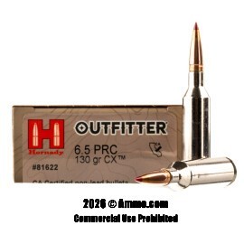 Image of Hornady Outfitter 6.5 PRC Ammo - 20 Rounds of 130 Grain CX Ammunition