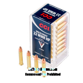 Image of Bulk 22 WMR Ammo - 500  Rounds of Bulk 40 Grain JHP Ammunition from CCI