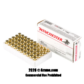 Image of Bulk 40 Cal Ammo - 500  Rounds of Bulk 180 Grain FMJ Ammunition from Winchester