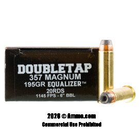 Image of Doubletap 357 Magnum Ammo - 20 Rounds of 195 Grain Equalizer Ammunition