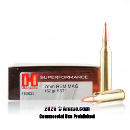 Image of Hornady Superformance 7mm Rem Magnum Ammo - 20 Rounds of 162 Grain SST Ammunition