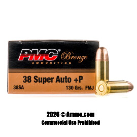 Image of PMC 38 Super Ammo - 50 Rounds of 130 Grain FMJ Ammunition