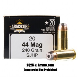 Image of Armscor USA 44 Magnum Ammo - 20 Rounds of 240 Grain SJHP Ammunition