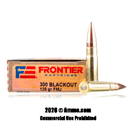 Image of Hornady Frontier 300 AAC Blackout Ammo - 20 Rounds of 125 Grain FMJ Ammunition