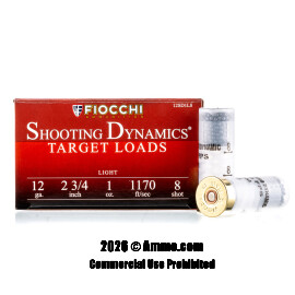 Image of Fiocchi 12 Gauge Ammo - 250 Rounds of 2-3/4" 1 oz. #8 Shot Ammunition
