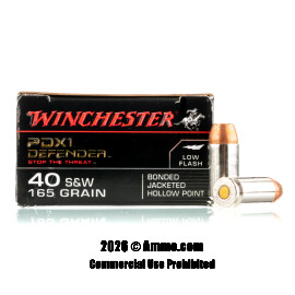 Image of Winchester 40 cal Ammo - 20 Rounds of 165 Grain JHP Ammunition