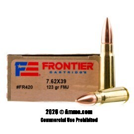 Image of Hornady Frontier 7.62x39 Ammo - 200 Rounds of 123 Grain FMJ Ammunition