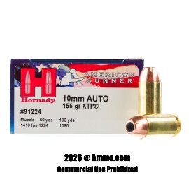 Image of Hornady American Gunner 10mm Ammo - 20 Rounds of 155 Grain XTP Ammunition