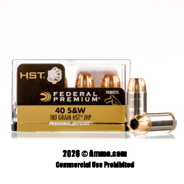Image of Federal 40 Cal Ammo - 20 Rounds of 180 Grain HST JHP Ammunition