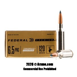 Image of Federal 6.5 PRC Ammo - 20 Rounds of 120 Grain Trophy Copper Ammunition