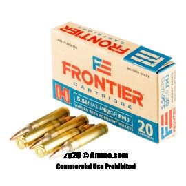 Image of Bulk 5.56x45 Ammo - 500  Rounds of Bulk 62 Grain FMJ Ammunition from Hornady
