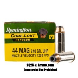 Remington Core-Lokt 44 Magnum Ammo - 20 Rounds of 240 Grain JHP Ammunition