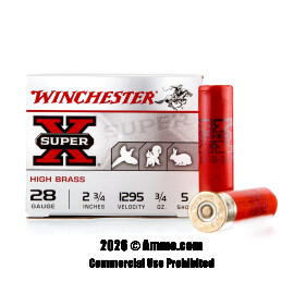 Image of Winchester Super-X 28 Gauge Ammo - 25 Rounds of 2 3/4" 3/4 oz. #5 Shot Ammunition