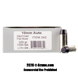 Image of Underwood 10mm Ammo - 20 Rounds of 220 Grain Hard Cast Ammunition