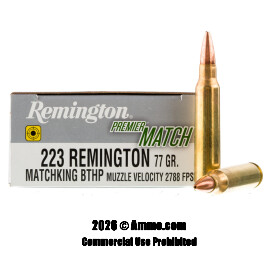 Remington 223 Ammo - 200 Rounds of 77 Grain HPBT Ammunition
