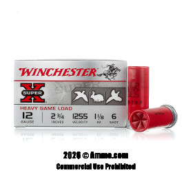 Image of Winchester Super-X Game & Field 12 Gauge Ammo - 250 Rounds of #6 Shot Ammunition
