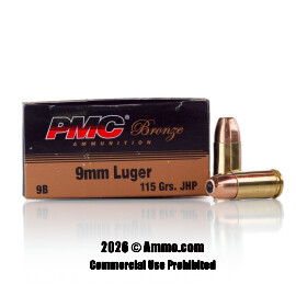 Image of PMC 9mm Ammo - 1000 Rounds of 115 Grain JHP Ammunition