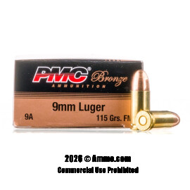 Image of PMC 9mm Ammo - 1000 Rounds of 115 Grain FMJ Ammunition