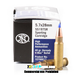 Image of FN Herstal SS197SR 5.7x28mm Ammo - 500 Rounds of 40 Grain V-MAX Ammunition
