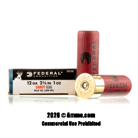 Federal 12 Gauge Ammo - 5 Rounds of 1 oz. Sabot Slug Ammunition