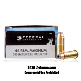 Federal 44 Magnum Ammo - 20 Rounds of 240 Grain JHP Ammunition