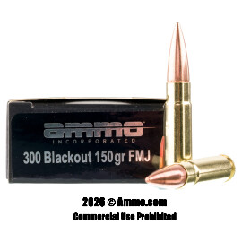 Image of Ammo Inc. 300 AAC Blackout Ammo - 20 Rounds of 150 Grain FMJ Ammunition