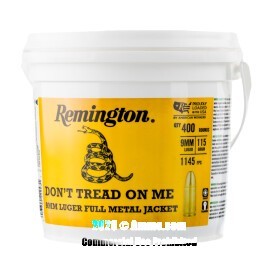 Remington Don't Tread On Me 9mm Ammo - 400 Rounds of 115 Grain FMJ Ammunition