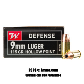 Image of Winchester 9mm Ammo - 500 Rounds of 115 Grain JHP Ammunition