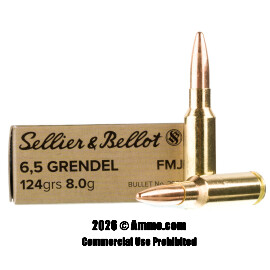 Image of Sellier & Bellot 6.5 Grendel Ammo - 600 Rounds of 124 Grain FMJ Ammunition