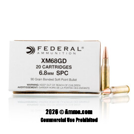 Image of Federal 6.8 SPC Ammo - 20 Rounds of 90 Grain Bonded Soft Point Ammunition