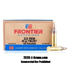 Image of Hornady Frontier 223 Rem Ammo - 1200 Rounds of 55 Grain FMJBT Ammunition