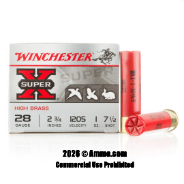 Image of Winchester Super-X 28 Gauge Ammo - 250 Rounds of 2-3/4" 1 oz. #7-1/2 Shot Ammunition