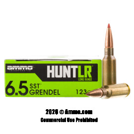 Image of Ammo Inc. Hunt LR 6.5 Grendel Ammo - 20 Rounds of 123 Grain SST Ammunition