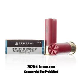 Image of Federal 12 Gauge Ammo - 5 Rounds of #00 Buck Ammunition