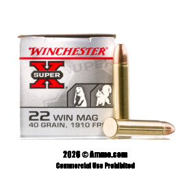 Winchester Super-X 22 WMR Ammo - 2000 Rounds of 40 Grain FMJ Ammunition