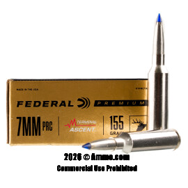 Image of Federal 7mm PRC Ammo - 20 Rounds of 155 Grain Terminal Ascent Ammunition