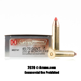 Image of Hornady LEVERevolution 45-70 Govt Ammo - 20 Rounds of 250 Grain FTX Ammunition