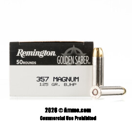 Image of Remington Golden Saber 357 Magnum Ammo - 50 Rounds of 125 Grain JHP Ammunition