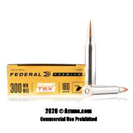 Image of Federal 300 Win Mag Ammo - 20 Rounds of 180 Grain TSX Ammunition