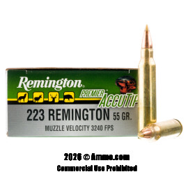 Image of Remington Premier 223 Ammo - 20 Rounds of 55 Grain AccuTip-V Ammunition