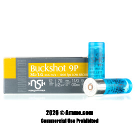 Image of NobelSport Low Recoil 12 Gauge Ammo - 250 Rounds of 2-3/4" #00 Buck Ammunition