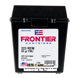Image of Hornady Frontier 223 Ammo - 200 Rounds of 55 Grain FMJ Ammunition