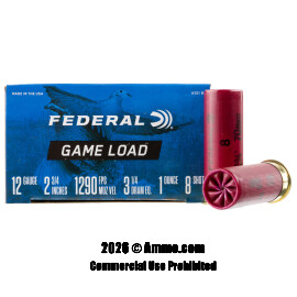 Image of Federal 12 ga Ammo - 250 Rounds of 1 oz. #8 Shot (Lead) Ammunition