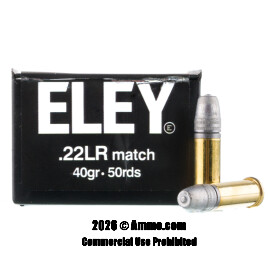 Image of Eley 22 LR Ammo - 50 Rounds of 40 Grain LRN Ammunition