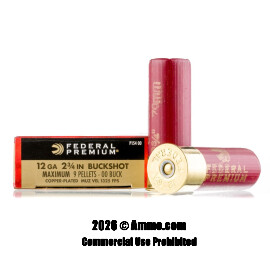 Image of Federal Vitl-Shok 12 Gauge Ammo - 5 Rounds of 2-3/4" #00 Buck Ammunition
