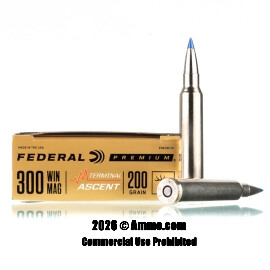Image of Federal 300 Win Mag Ammo - 20 Rounds of 200 Grain Terminal Ascent Ammunition
